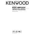 KENWOOD KDC-MP533V Owner's Manual cover photo