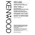 KENWOOD KEC600 Owner's Manual cover photo