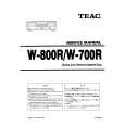 TEAC W-700R Service Manual cover photo