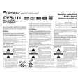 PIONEER DVR-111/KBXV/5 Owner's Manual cover photo