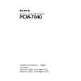 SONY PCM7040 Owner's Manual cover photo