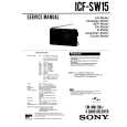 SONY ICFSW15 Service Manual cover photo