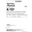 PIONEER A107 Service Manual cover photo