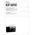 SONY ICF2010 Owner's Manual cover photo