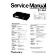 TECHNICS SV260 Service Manual cover photo