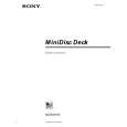 SONY MDS-M100 Owner's Manual cover photo