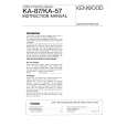 KENWOOD KA57 Owner's Manual cover photo