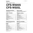 SONY CFS-W505L Owner's Manual cover photo