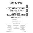 ALPINE CDA-7995 Owner's Manual cover photo