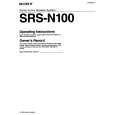 SONY SRSN100 Owner's Manual cover photo