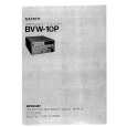 SONY BVW10P Service Manual cover photo