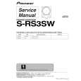 PIONEER S-RS3SW/LFXJ Service Manual cover photo