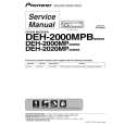 PIONEER DEH-2000MPB/XN/EW5 Service Manual cover photo