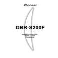 PIONEER DBR-S200F Owner's Manual cover photo