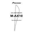 PIONEER M-AX10/KU/CA Owner's Manual cover photo