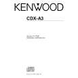 KENWOOD CDX-A3 Owner's Manual cover photo