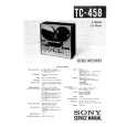 SONY TC-458 Service Manual cover photo