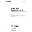 SONY HAR-D1000 Owner's Manual cover photo