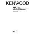 KENWOOD KDC-237 Owner's Manual cover photo