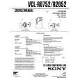 SONY VCL-R0752 Service Manual cover photo
