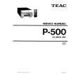 TEAC P-500 Service Manual cover photo