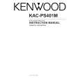 KENWOOD KAC-PS401M Owner's Manual cover photo