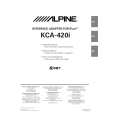 ALPINE KCA420I Owner's Manual cover photo