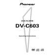 PIONEER DV-C603/KUXQ/CA Owner's Manual cover photo