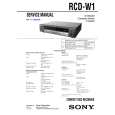 SONY RCDW1 Service Manual cover photo