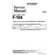 PIONEER F-104 Service Manual cover photo