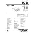 SONY MZR3 Service Manual cover photo