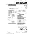 SONY MHC-BX5 Owner's Manual cover photo