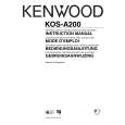 KENWOOD KOS-A200 Owner's Manual cover photo