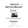 NAKAMICHI PA-202 Service Manual cover photo
