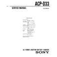 SONY ACPD33 Service Manual cover photo