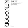 KENWOOD KRX-792 Owner's Manual cover photo