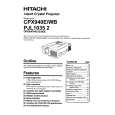 HITACHI CPX940EWB Owner's Manual cover photo