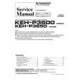 PIONEER KEH-P3600 X1M/UX Service Manual cover photo