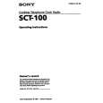 SONY SCT100 Owner's Manual cover photo