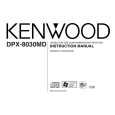 KENWOOD DPX-8030MD Owner's Manual cover photo