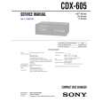 SONY CDX605 Service Manual cover photo