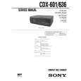 SONY CDX601 Service Manual cover photo
