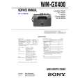 SONY WMGX400 Service Manual cover photo