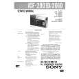 SONY ICF2001D Service Manual cover photo
