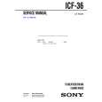 SONY ICF36 Service Manual cover photo
