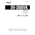 TEAC DV3800VK Owner's Manual cover photo