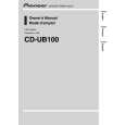 PIONEER CD-UB100/XN/UC Owner's Manual cover photo