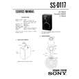 SONY SS-D117 Service Manual cover photo