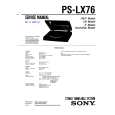 SONY PSLX76 Service Manual cover photo