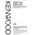 KENWOOD KDC77R Owner's Manual cover photo